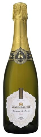 Gratien & Meyer Crémant de Loire Cuvée Diadem Brut (1 x 0,75 l) Edler Schaumwein aus Frankreich, Traditionelle Flaschengärung, Zart und leicht, auf Champagner-Niveau