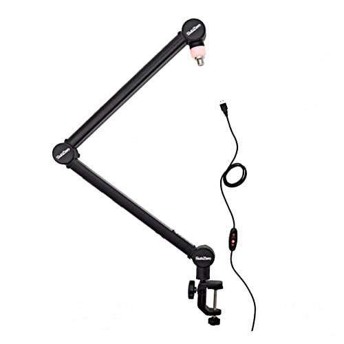 SubZero Brazo de micrófono de estudio con luz LED - Carga máxima 2KG