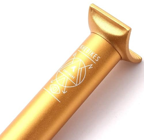 KHE PIVOTAL BMX Tige de Selle 200mm 25,4mm 7005 Aluminium Seulement 138g Or anodisé