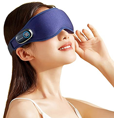 Ögonmassageapparat med värme och kylning, varm kompress ögonmask Travel Trådlös elektrisk ögonvärmare for att lindra torra ögonsyndrom, Chalazion, Stye, MGD och blefarit