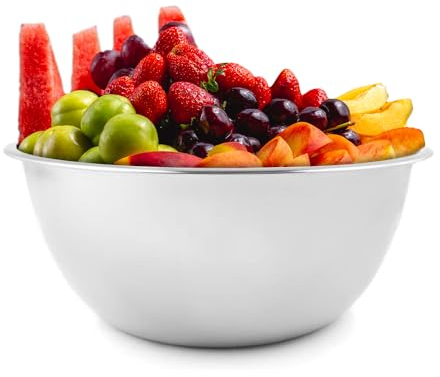 Vinod Stainless Steel Mixing Bowl Salad Mixing Professional Bowl Cooking Baking and Marinating Bowls (43cm)