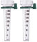 Relaxdays Regenmesser 2er Set, mit Halterung, Niederschlagsmesser Garten, Skala 35 mm/m², Kunststoff, transparent/grün