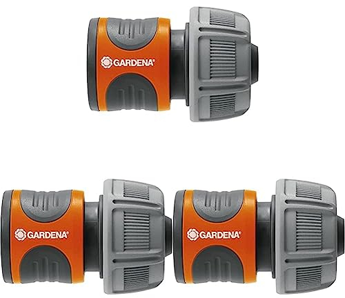Gardena Schlauchverbinder 19 mm (3/4 Zoll): Steckverbinder für den Schlauchanfang, wasserdicht, gerillte Griffmulden, simple Montage, verpackt (18216-20) (Packung mit 3)