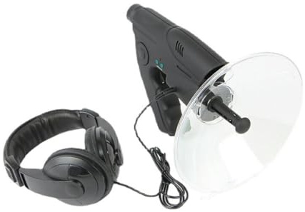 ICDKOYK Microphone parabolique monoculaire à contrôle précis de fréquence, pour écoute Longue Distance, Microphone directionnel ABS