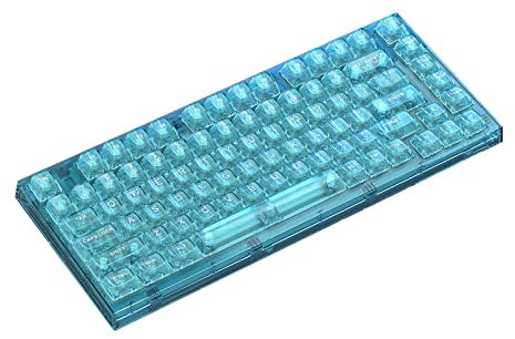 X75 82 Tasti Tastiera Meccanica Gioco Tipo-C Wired Bluetooth-Compatible 5.0 2.4G Luce RGB Scambio Caldo Trasparente