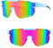 XSYKJGS Schnelle Brille, Rosa Fahrradbrille, Sonnenbrille Herren Damen UV400 Schutz Polarisierte Sonnenbrille für das Reiten, Skifahren und Angeln im Fallschirmspringen