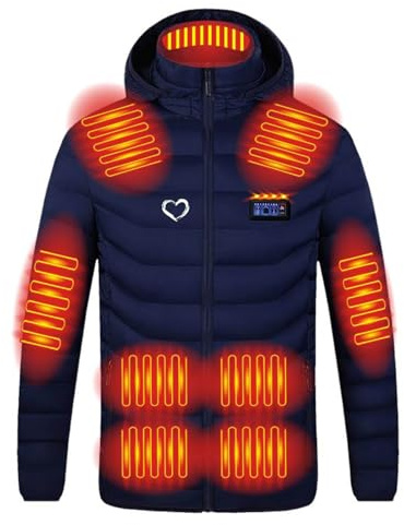 2024 Veste Chauffante USB Manteau Chauffante Homme Femme Électrique Vêtement de Chauffage 17 Zones Chauffé Températures Réglables Lavable pour Ski Plein Air Randonnée Hiver Moto Chasse Camping