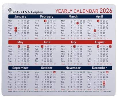 Collins - Colplan - A4 årlig kalenderplanerare 2026 (CDS1-26)