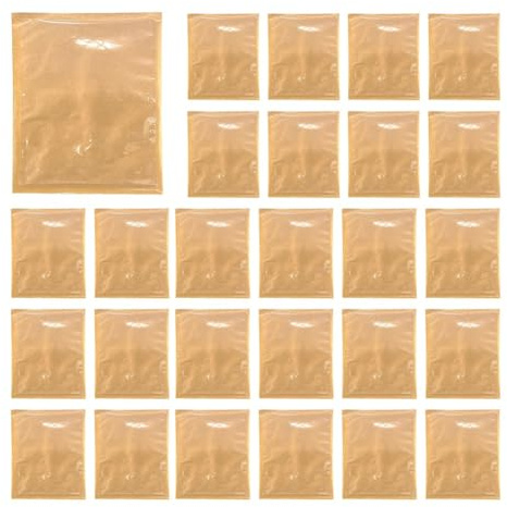 Booso 100 Bolsas de Panadería Selladas con, Bolsas de Papel Kraft A Prueba de Grasa para Envasar Galletas, Pasteles, Masa de Donas y Productos Horneados