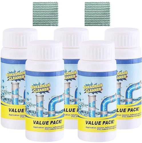 Powerful Sink & Drain Cleaner, Pipe Dredge Deodorant, Sink and drain cleaner Powder, Powerful drain cleaner, Wild sink and DrainCleaner,Wild Pipe Cleaner,For Toilet Kitchen Bathroom Shower (5)