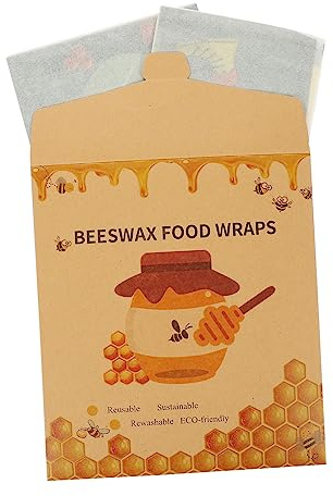 VALICLUD 3pcs Fresh-Keeping Cloth Beewax Wrap Reusable Food Wraps Sustainable Food Wrapping Sheets for Storage Kitchen Use