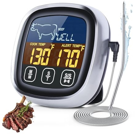 Termómetro De Alimentos - Herramienta De Medición - Medidor De Temperatura Impermeable Para Barbacoa | para Carne a la Parrilla Horno Barbacoa en el Hogar Filete Pollo Asado