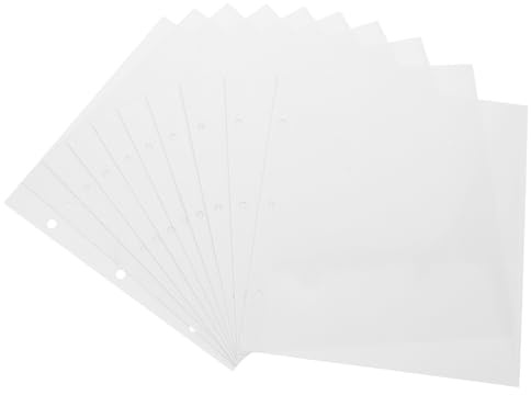 DIYEAH 10 Feuilles Autocollantes 3 Trous 6 Pouces pour Album Photo, Pages de Recharge Adhésives en PVC Transparentes, Protection Solide pour Scrapbooking et Rangement Photos