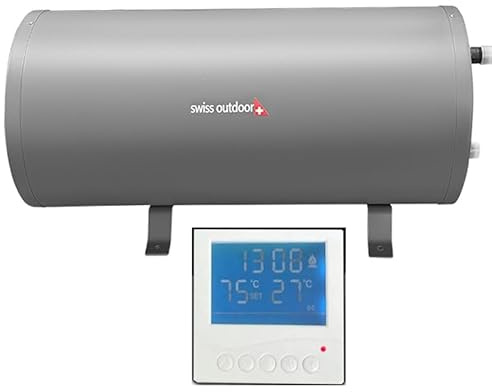 Swiss Outdoor S.O. Camper - Varmvattenspanna, 10 liter, 12 V, 200 W, med LCD-skärm, för husvagn, campingbil, för varmt vatten