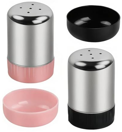 Juego Triturador de Sal y Pimienta, Salero de cocina con tapa, Espolvoreador Sal, en acero inoxidable, gran tamaño para gorda, fina, tomillo o cacao, 50ml, 2uds