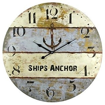 Inside Out 58,4 cm Navi Ancora Nautica Orologio da Parete