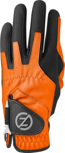 2014 Zero Friction - Guanto da golf a prova di attrito a compressione-misurazione nero a misura unica per la tua mano., Uomo, Orange - LH
