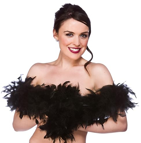 Wicked Costumes Adult Unisex Feather Boa Fancy Dress Accessory - Black