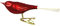 Lauschaer Glas Christbaumschmuck Vögel mit Glasschwanz rot matt 3 Stück Christbaumschmuck Weihnachtsbaumschmuck mundgeblasen