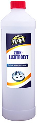 Tifoo Zinkelektrolyt (1000 ml) - Selbst galvanisch verzinken, Korrosionsschutz, Zink