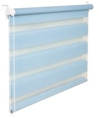 KS Handel 24 DOPPELROLLO DUOROLLO 70 cm BREIT 150 cm LANG HELLBLAU BLAU INKL. SEILZUG FENSTERROLLO KLEMMROLLO Jalousie
