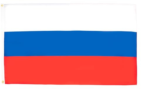 AZ FLAG - Drapeau Russie - 90x60 cm - Polyester léger - Drapeau Russe Avec Oeillets Métalliques Intégrés - 40g