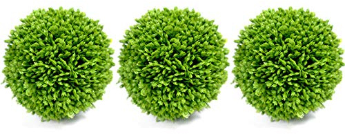 Bibelot Artificial Green Plant Decorative Balls, Indoor Topiary Bowl Filler Greenery Balls, 3.5 Inch Diameter, Set of 3