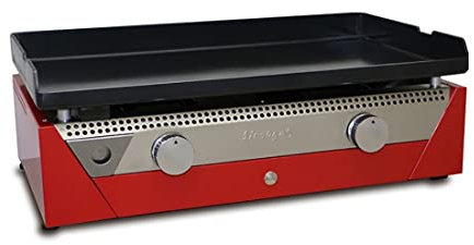 Simogas – Plancha de gas de acero laminado – 2 quemadores H Rainbow