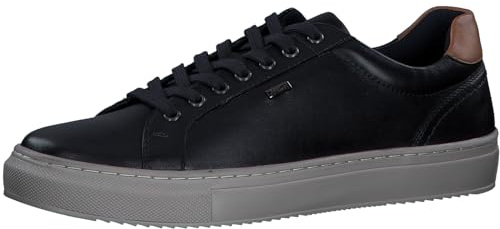 s.Oliver Sneaker da Uomo Piatte in Pelle Tempo Libero, Blu Navy, 45 EU
