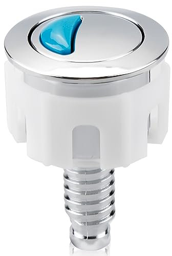 Toilet Flush Button, GLADFRESIT Round Head Toilet Push Button Replacement Compatible with Ideal Cistern Tank System