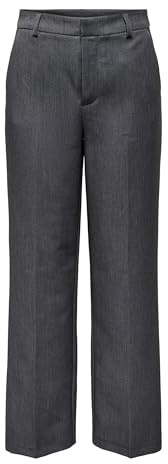 ONLY Damen Onlhattie-Lana Hw Wide Mel Pant TLR Hose, Dark Grey Melange, 40W x 32L