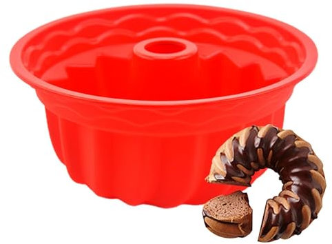 Moule À Brioche En Silicone - Moule À Gâteau En Silicone, Moule À Kouglof En Silicone Antiadhésif, Mousse Fondant, Moule À Pâtisserie En Silicone Pour Gâteaux, Desserts, Chocolats, Puddings