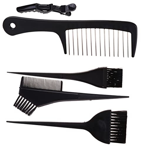 TOVINANNA 8pezzi Strumenti Per Parrucchieri Kit Completo Per Colorazione Con Ciotola Clip e Mixer Nero Accessori Pratici e Durevoli Per Fai Da Te e Saloni Professionali