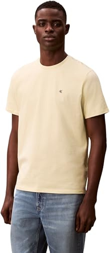Calvin Klein Camiseta de Manga Corta Hombre Classic Monogram tee con Cuello Redondo, Turquesa (Lime Spritz), M
