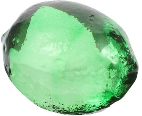 HEATSHAKING Glass Lemon Figurine Collectible Decorative Glass Fruit for Home Kitchen and Office Centerpiece Unique Lemon Ornament for