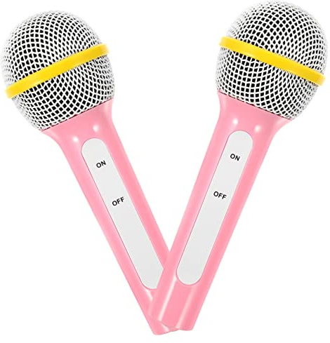 ERINGOGO 2pièces Microphone De Simulation Jouet pour Garçon Fille Lot de Décoratifs Accessoire De Fête Jeu Modèle Enfantin Sûr
