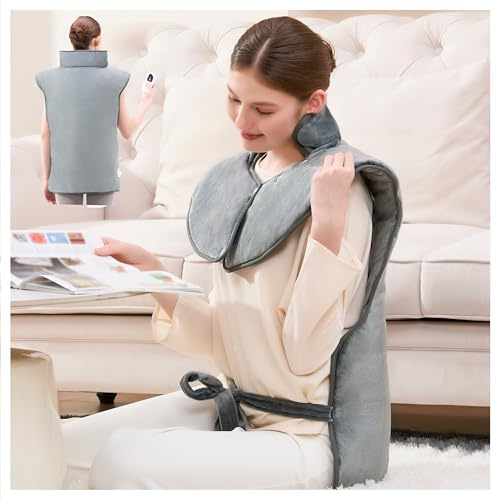 Heating Pads Electric, Neck and Shoulder Heat Pad, Large Back Heated Wrap for Neck Shoulder Abdomen, Birthday Christmas Gifts for Women Men Mom Dad Her Him, 24x39(60x100cm)