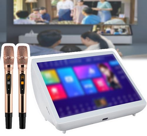 GCLCPAEN Home Ktv Song Machine,500G/1T/2T/3T/4T/6T,Touch Screen 4k HD da 19,5 Pollici,Richiesta di Canzoni Tramite Cellulare/Voce,Libreria di 1100.000 Canzoni,Ideale per Adulti E Bambini 1T
