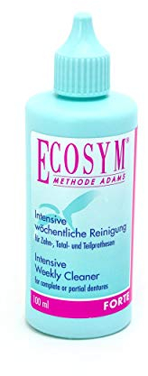 Ecosym Gel nettoyant intensif pour prothèses prothèses - Utilisation hebdomadaire - Bleu clair - 100 ml