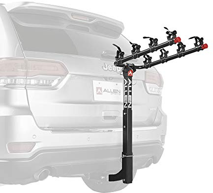 Allen Sports USA Deluxe 4 Hitch Mounted Bike Carrier - Black, 2-Inch