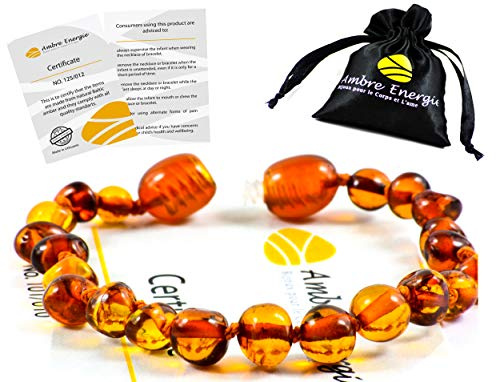AmberJewellery - Pulsera ámbar 14cm. - De la Máxima Calidad Certificado Genuino Báltico/Rápido Entrega / 100 Días de Garantía de Devolución de Dinero! (Multi)