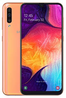 Samsung Galaxy A50 Smartphone (16.3cm (6.4 Zoll) 128GB interner Speicher, 4GB RAM, Orange) - Deutsche Version