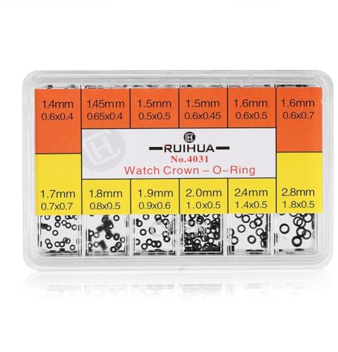 12 Sizes Rubber O-Ring Gasket kit, Washer Seals Assortment Set Electrical Gasket Ring Waterproof Watch Repair Kit with Case for Plumbing Washer Seal, Auto Quick Repair