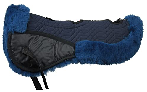 Horses, Semisottosella con Fori al Garese Blu, Morbido e Resistente, Indispensabile per Proteggere Il Cavallo da Traumi e Shock Eccessivi, Sobrio ed Elegante