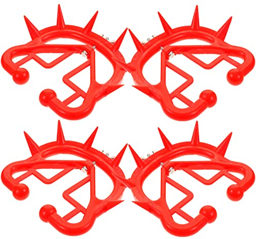 POPETPOP Milchkännchen 4Pcs Kuh Nasenring Bauernhof Vieh Tier Ferkel Kunststoff Entwöhnung Werkzeug Milch Saugen Preventer Kälber Ferkel Für Kalb Rinder Saugen Rot Zubehör Für Milchpumpen