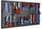LIFERUN Metal Tool Wall, Three-part Pegboard Workshop, Expandable Tool Pegboard with 17-piece Hooks and Holders, Tool Wall for Workshops (Blue)