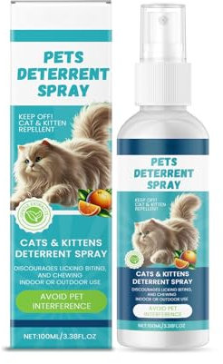 Rocky Green Spray deterrente per gatti, uso interno ed esterno, formula naturale di agrumi e aglio, 100 ml