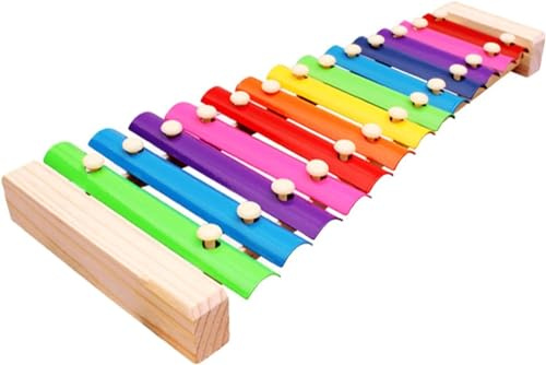 Glockenspiel xylofon, xylofon 8 skalor/13 skalor xylofon trä xylofon med 2 klubbor slagverk musikinstrument