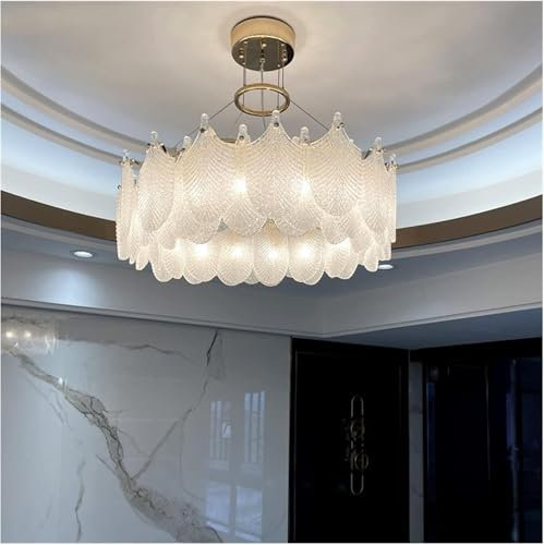 Lámpara colgante de cristal con luces LED, compatible con comedor, dormitorio, sala de estar, iluminación interior, luminaria de suspensión