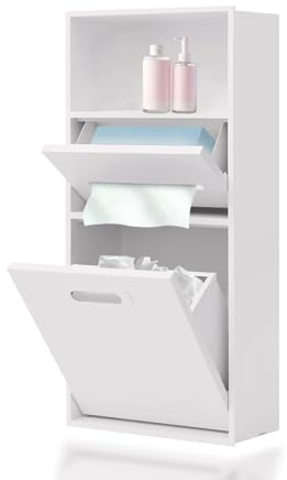 Cubo de basura integrado con soporte empotrado para papel higiénico y almacenamiento, nicho de baño de acero inoxidable para cocina, sala de estar, dormitorio, hotel